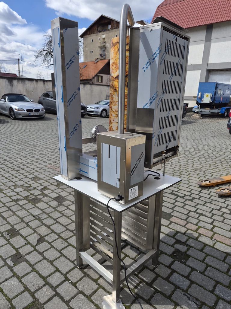 Robot Profesional Shaorma Kebab ALKADUR derGerat cu Taiere Automata - Echipament HoReCa - Imagine 3