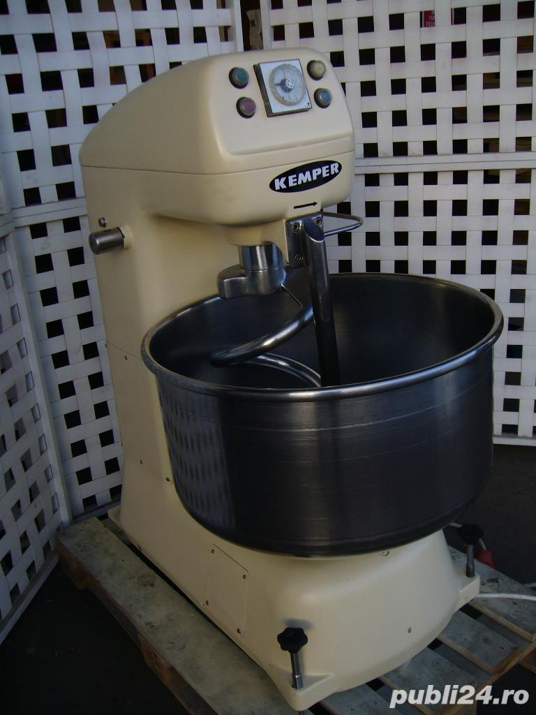 Malaxor aluat profesional KEMPER SPL 50 Superior, 140 litri, 80 kg aluat, spirala inox, 380V, SH Germania - Imagine 5