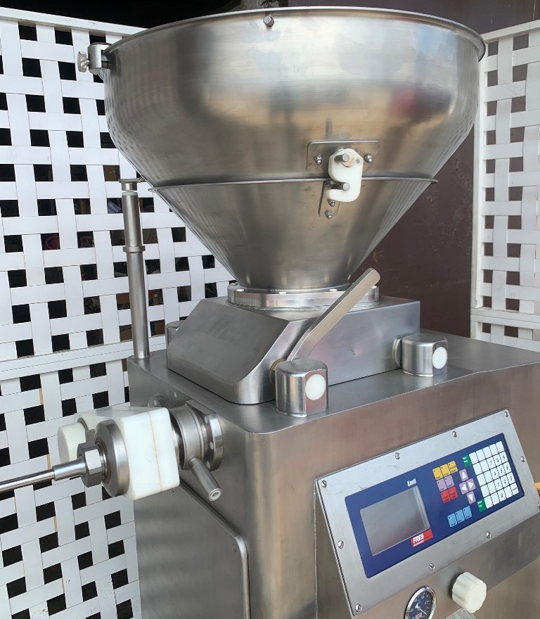 Masina de umplut carnati cu vacuum FREY KONTI E80, 80 litri, 3600 kg/h, sprit profesional, SH - Imagine 8